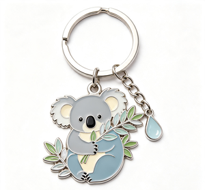 Llavero de Metal Personalizado con Koala, Anillo para Llaves con Esmalte de Animales, Lindo Recuerdo de Vida Silvestre - Product Image 4