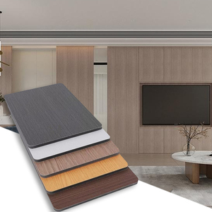 Phong Cách Hiện Đại Than Tre Gỗ Veneer PVC Bọt Hội Đồng Quản Trị Không Thấm Nước Và Chống Cháy Cho Phòng Khách Trang Trí Tường - Product Image 1