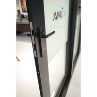 AMJ-Puertas y ventanas de aluminio para patio exterior, puertas y ventanas abatibles de doble acristalamiento, puertas francesas
