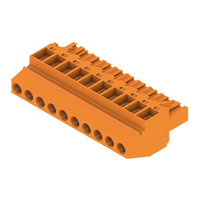 Connecteur Weidmuller 1948080000, fiche 10 positions, pas de 5,08 mm, orange, contacts en alliage de cuivre à suspension libre, boîtier PBT rectangulaire, 20A