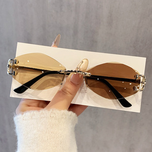 Gafas de Sol Estilo Ojo de Gato Sin Montura, Protección UV400, Estilo Retro, Unisex, Gafas de Moda para Adultos - Product Image 2