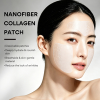 Patch quotidien respirant anti-rides pour le front et les joues au collagène soluble en nanofibres et peptides marins