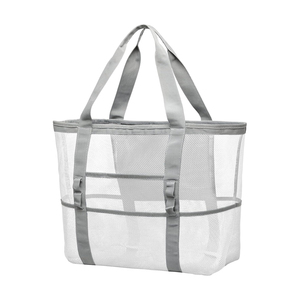 Away Portable Colorful Mesh Beach <b>Bags</b> Sand Free <b>Compartment</b> Large Capacity Multifunctional Custom Logo Beach <b>Tote</b> <b>Bag</b> - Product Image 1