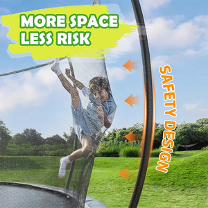 Zoshine 12/14/16 FT Heavy Duty Outdoor <strong>Trampoline</strong> Safety Enclosure Alloy Steel Frame Weather-Resistant Soft <strong>Net</strong> Durable <strong>for</strong> Home - Product Image 3