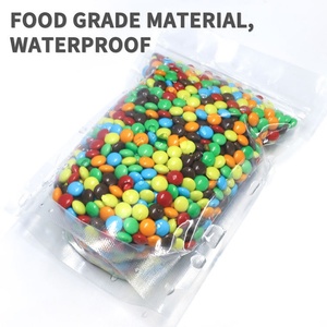 Customized <b>Clear</b> Food Grade PET Stand Pouches Resealable Zipper Lock Recyclable Food Storage <b>Bags</b> for Chewing Gum Candy Snacks - Product Image 3