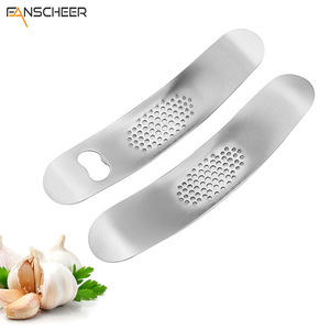 Garlic Press Boat Shaped Multi Functional Bottle Opener Stainless Steel Kitchen Tool - Product Image 5