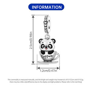 2026 Hot Selling White <b>Copper</b> Panda Beaded <b>Bracelet</b>, Unique and Versatile DIY <b>Bracelet</b> Jewelry Accessories Pendant Wholesale - Product Image 2