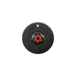 Pendentif quantique en <span class=keywords><strong>pierre</strong></span> de lave Om Ganesha personnalisé ECAMAZ, vente en gros, collier énergétique à ions négatifs - Product Image 1