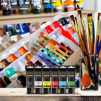 Giorgione Offre Spéciale Peinture Acrylique DIY pour Artistes, 30 Couleurs, Tubes Plastiques de 75ml, Ensemble de Peinture avec Pinceaux en Nylon Gratuits