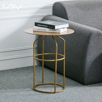 Ensemble de 2 Table basse moderne ronde en métal doré, décoration minimaliste, élégante, pour salon, Table basse, androïde