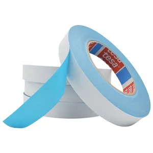 Non woven fabric splicing tape TESA 51914 61914 Water soluble acrylic blue double sided flying splicing tape for Paper Overlay