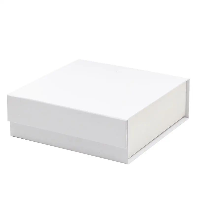 Toptan düz kare katlanabilir beyaz manyetik kağıt hediye kutusu ayakkabı kutusu manyetik
