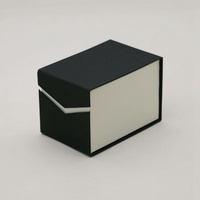 Boîtes à montres en carton haut de gamme personnalisées en gros, à couvercle rabattable, rectangulaires, avec doublure en flanelle abricot et emballage pour montres connectées avec dorure à chaud
