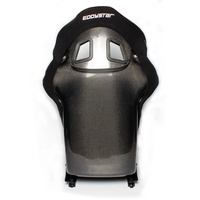 Siège baquet de course EDDYSTAR siège aérodynamique Sport modifié en Fiber de carbone avec cuir PVC PU pour voiture de course et simulateur de dérive