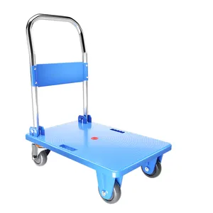 Opvouwbare Plastic Platform Handwagen Handwagen En Trolley Met 63*40Cm Laadvermogen 100Kg