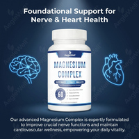 Aeglewell Magnésium Complexe en Capsules Végétaliennes avec Glycinate, Citrate et Malate – Favorise un Sommeil Réparateur, la Santé Musculaire et Cardiaque