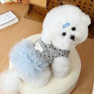 Adorabile Abito a Pois per Animali Domestici con Bordo in Pizzo e Gonna in Tulle per Cani <span class=keywords><strong>di</strong></span> <span class=keywords><strong>Piccola</strong></span> Taglia - Product Image 1