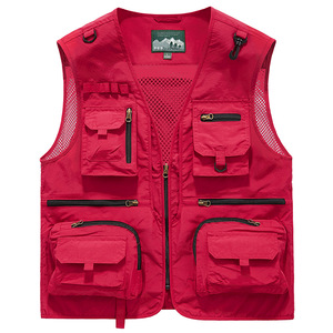 Gilet de pêche et de photographie multi-poches en maille à séchage rapide pour homme, idéal pour les loisirs printemps-automne - Product Image 3