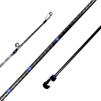 Canne à pêche JGR050 en carbone Toray 1 section, diverses couleurs, avec porte-moulinet Fuji et anneaux Fuji, pour la pêche au jigging du thon