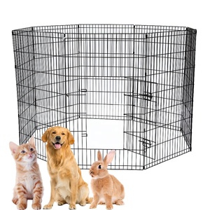 <span class=keywords><strong>Enclos</strong></span> pour animaux de compagnie en fil métallique pour lapins en plein air, parc pour chiens pliable, grande clôture pour chiens - Product Image 1