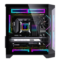 Lovingcool Nuevo diseño Computadoras de vidrio templado Carcasa Vista completa PC Gamers Case Completo Computadora de escritorio MATX Gaming Case