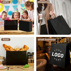 Manufacturer Custom Logo Printed Extra <b>Large</b> Packaging Black Clothing <b>Gift</b> Shopping Paper <b>Bag</b> - Product Image 2