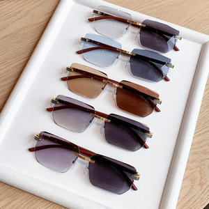 Frameless Color Changing <b>Sunglasses</b> Metal Frame UV400 Protection Unisex Street Style - Product Image 1