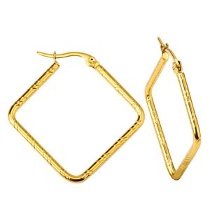 Pendientes de Aro de Acero Inoxidable con Nombre Personalizado, Diseño de Pendientes Dorados para Mujeres y Niñas - Product Image 4