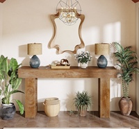 Table console convertible en bois de 63 pouces de long pour le salon, l'entrée, derrière le canapé, meubles de maison modernes