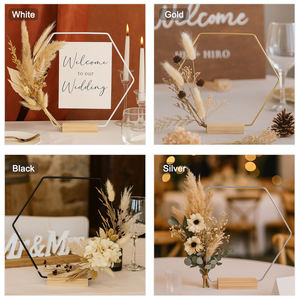 Aros Metálicos Hexagonales Hechos a Mano de 8/10/12/14/16/18/20/22/24 Pulgadas para Centros de Mesa de Boda y Manualidades - Product Image 5