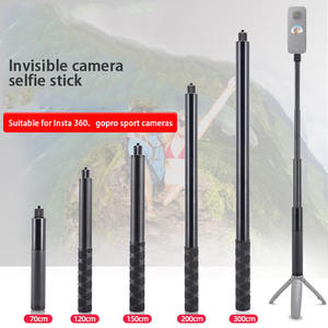 Palo de Selfie Telescópico Invisible de Aleación de Aluminio Ligero de 101 g y 70 cm para <span class=keywords><strong>Insta</strong></span> <span class=keywords><strong>360</strong></span> <span class=keywords><strong>ONE</strong></span> <span class=keywords><strong>R</strong></span>/X2/EVO - Product Image 2