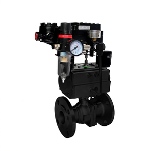 Vanne à boisseau sphérique pneumatique à bride en acier inoxydable DN50 2 pouces avec positionneur pneumatique - Product Image 2