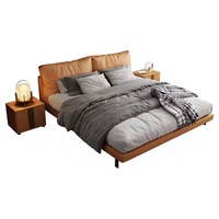 Matelas en tissu doux au design italien moderne le plus récent lit double King Size peu encombrant B024