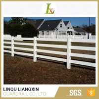 Kit de clôture robuste en vinyle blanc pour enclos à bétail, avec poteaux et rails en PVC à 4 barres, pour ranchs, pâturages et fermes commerciales