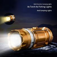 Lanterne de camping / Lampe LED d'extérieur pliable rechargeable (charge USB) Lampe de secours certifiée IP65