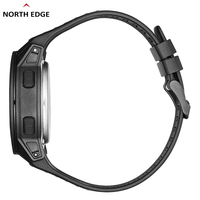 Reloj NORTH EDGE Mars3 para Hombre, Deportivo, de Exterior, con Fibra de Carbono Compuesta, Cronómetro LED, Cuenta Regresiva, Resistente al Agua 50M, Hora Mundial
