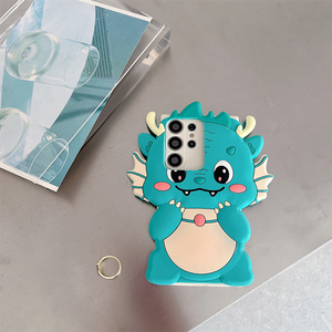 Coque de téléphone mignonne et moelleuse en forme de <span class=keywords><strong>dragon</strong></span> pour Samsung Galaxy S26 Ultra S25 S24 A57 A56, en silicone souple, motif dessin animé asiatique, protection intégrale - Product Image 5