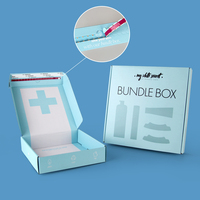 Boîtes d'expédition imprimées avec logo personnalisé Boîte en papier cadeau de luxe avec bande déchirable à fermeture éclair pour le bureau Kit de cadeau de bienvenue Emballage postal