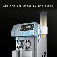 Kommerzielle Selbstbedienungs-Eismaschine Gefrorener Joghurt Touchscreen Softeis-Maschine mit Frischhaltefunktion