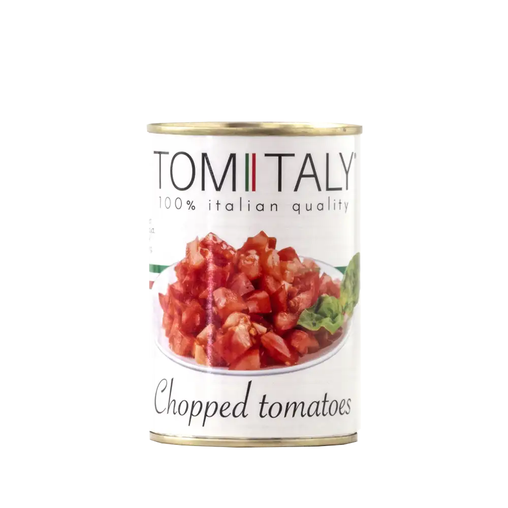 400g in scatola tritata Tomitaly selezione verdure Made Italy in scatola cibo salute cibo in scatola pelati pomodori acido citrico dolce