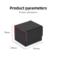 Boîte à cartes en cuir PU écologique personnalisable, fermeture magnétique à rabat, grande capacité, logo imprimé, jeu de cartes, PTCG Star