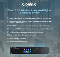 Аудиосистема для конференций SONBS с беспроводными и проводными микрофонами 5G WiFi, синхронный перевод, гарантия 3 года