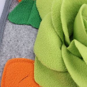 Tapis de renifflement à motif floral pour petits animaux, coussin d'alimentation lente à texture douce, jouet d'entraînement pour lapins et petits animaux - Product Image 2
