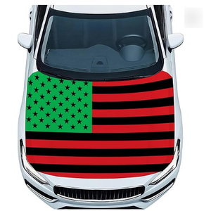 Housse de capot de voiture avec drapeau des Îles Sainte-Kitts et Nevis, en tissu élastique lavable, bannière de capot de voiture personnalisée - Product Image 5