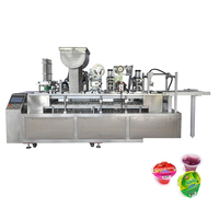 Machine de remplissage et d'emballage de jus de liquide de crème de tasse de haute précision horizontale entièrement automatique
