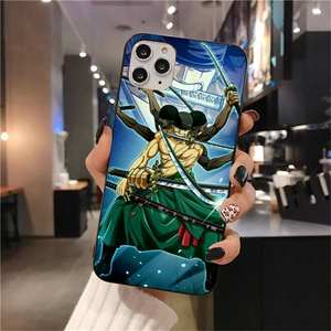 Funda Protectora para Teléfono Móvil con Personajes de Anime al por Mayor, Carcasa Trasera para Teléfono con Personajes de Dibujos Animados como <span class=keywords><strong>Luffy</strong></span>, Roronoa <span class=keywords><strong>Zoro</strong></span>, Nami, Usopp y Sanji, Color Negro - Product Image 6