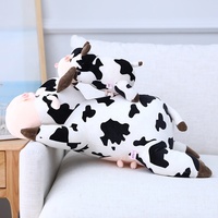 Peluche vache mignonne de 30 cm, adorable jouet en peluche de vache laitière réaliste, coussin de sieste doux, cadeau d'anniversaire pour enfant et bébé