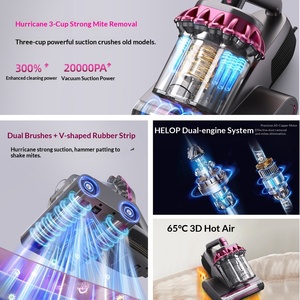 Aspirateur anti-acariens UV prêt à l'emploi pour lits et matelas, 20000 PA, écran LED, pour usage domestique et hôtelier - Product Image 6