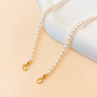 Collier chaîne à maillons EManco 4MM avec breloque en acier inoxydable et perle d'eau douce pour femme, idéal pour la création de bijoux DIY, accessoire, idée cadeau