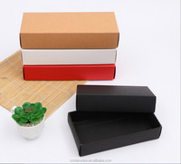 Boîtes d'emballage avec tiroir personnalisables, pièces, rectangulaire, marron, noir, rouge, blanc, pour cartes Kraft, sous-vêtements, serviettes, vêtements, chaussettes